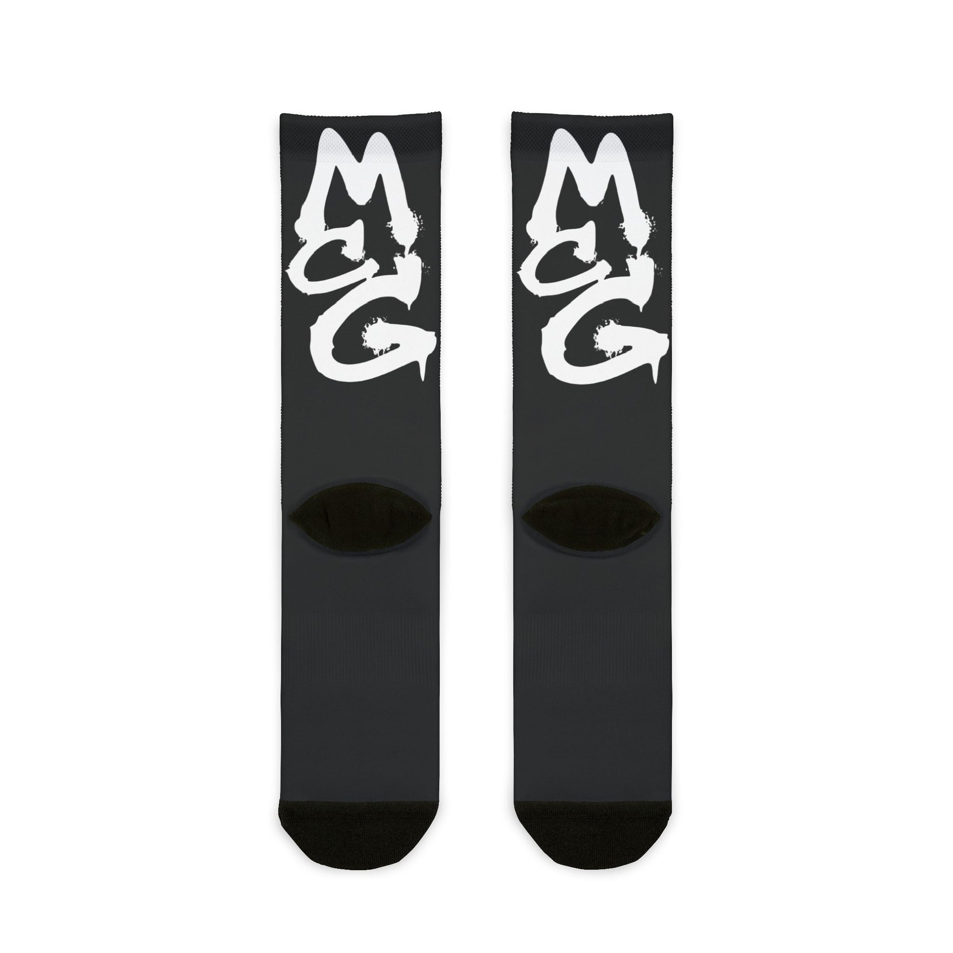 MCG* Blk Print Crew Socks