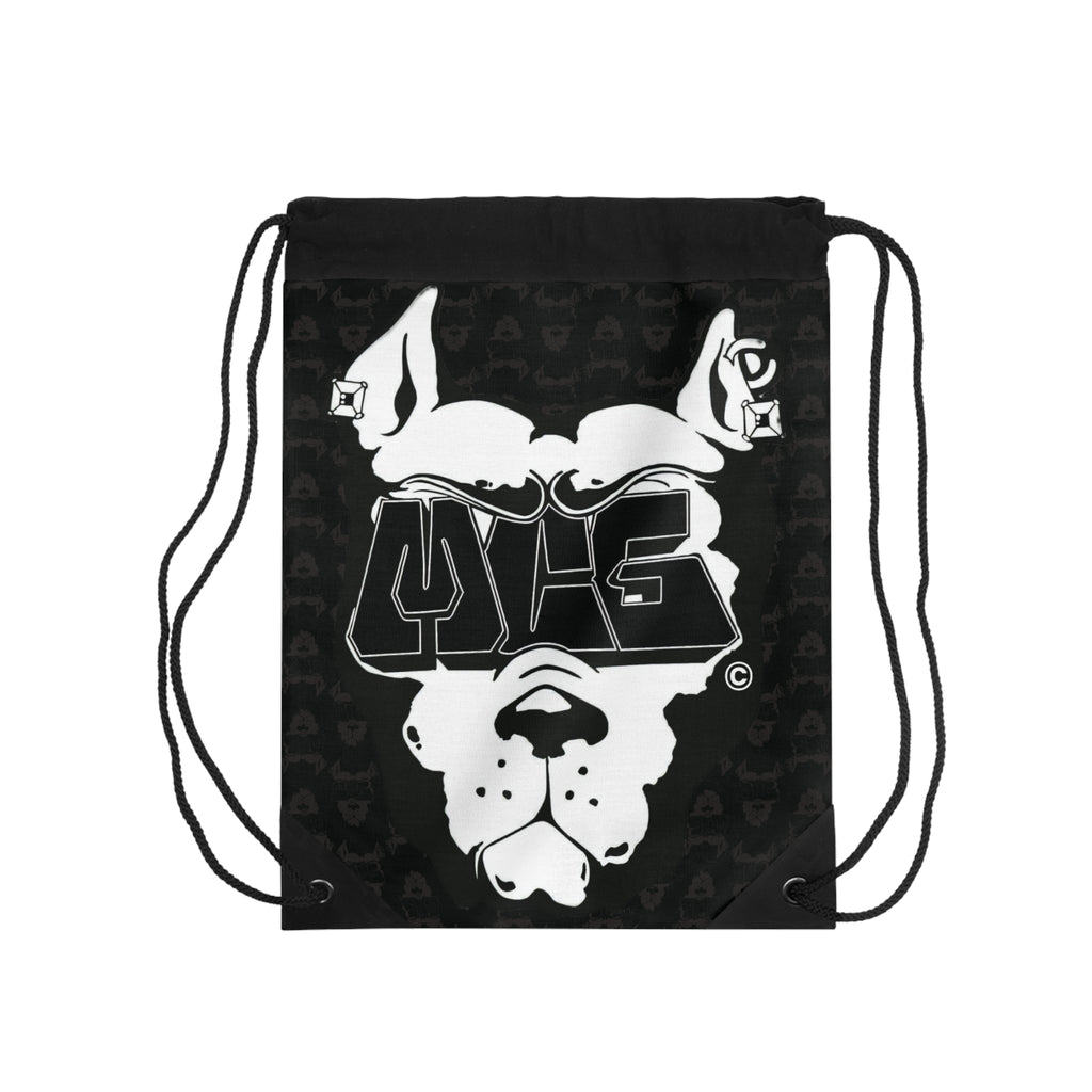 MCG*&Face Blk Print Drawstring Back Pack