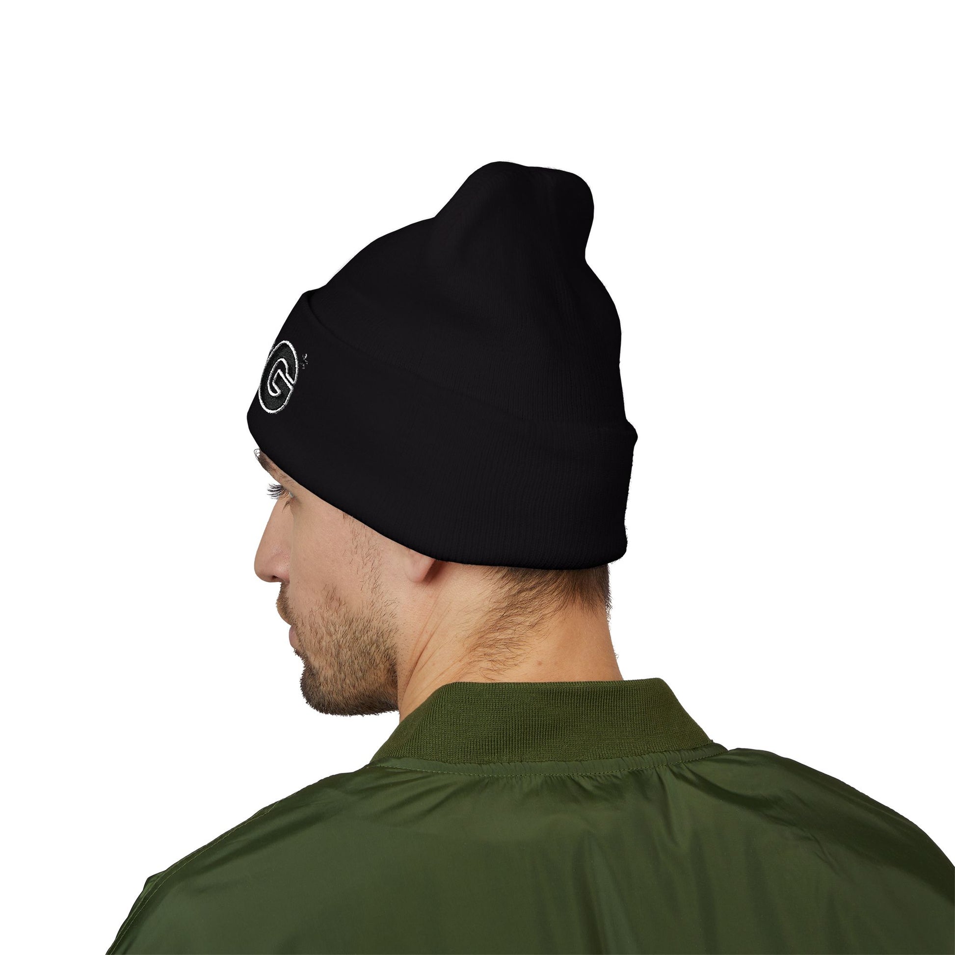MCG* WHT/lined Classic Cuffed Beanie (Embroidery)