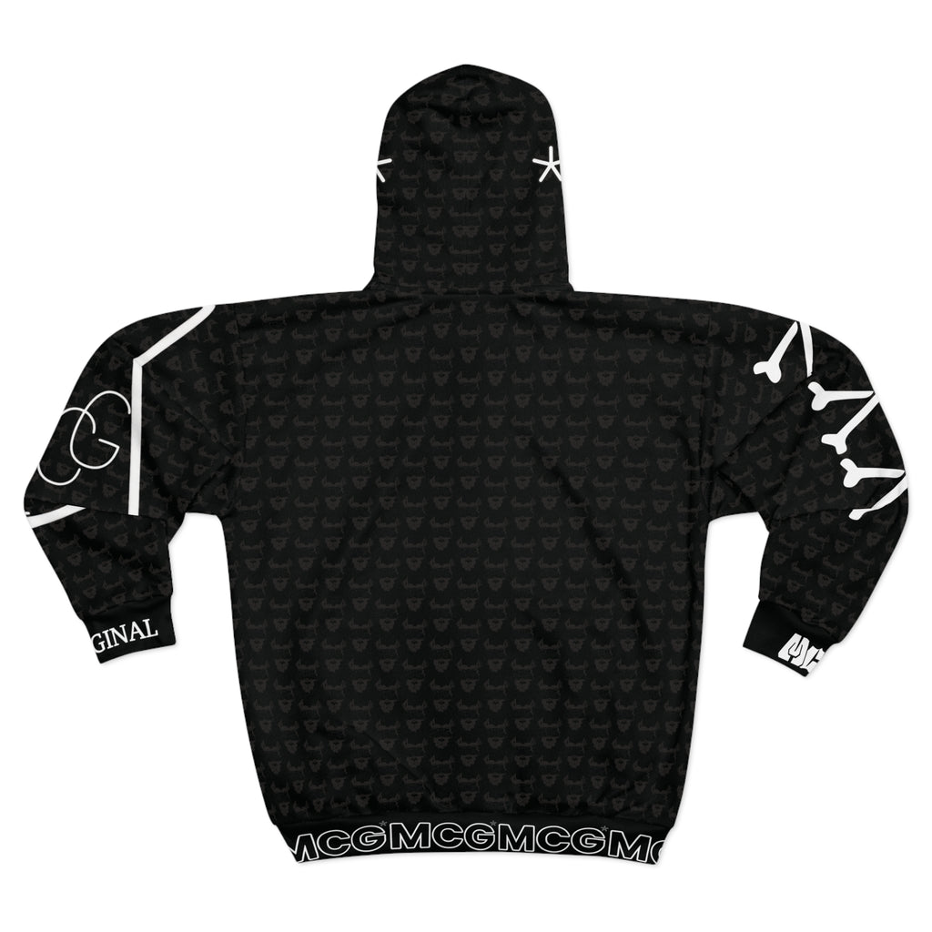 MCG* blk Print Unisex Zip Hoodie