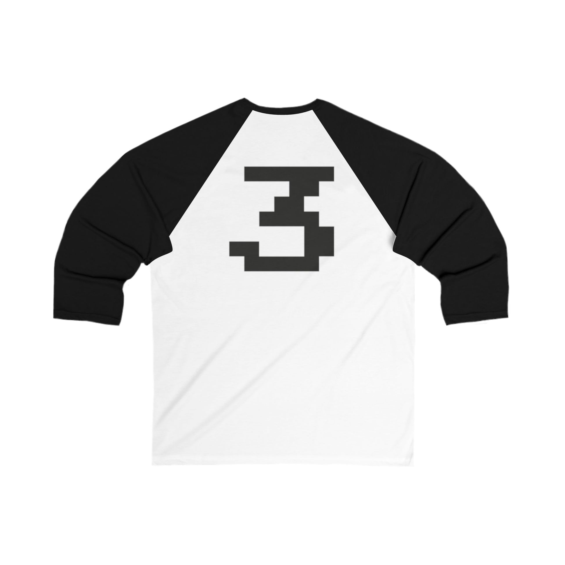 MCG* BLK/WHT Unisex 3\4 Sleeve Baseball Tee