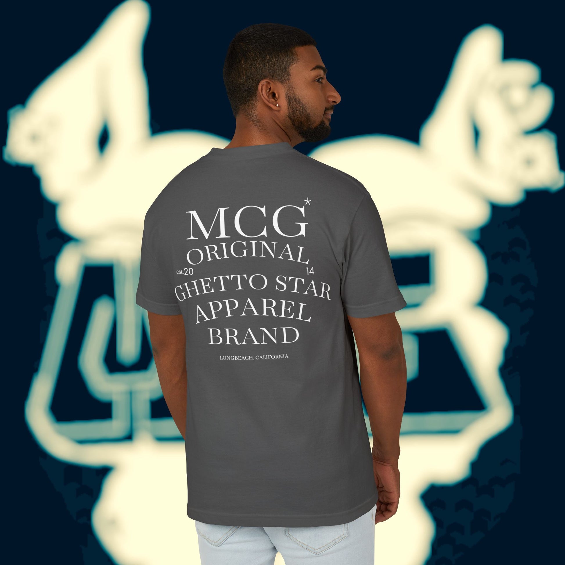 MCG* "GHETTO STAR" Unisex Garment-Dyed Heavyweight Cotton Tee