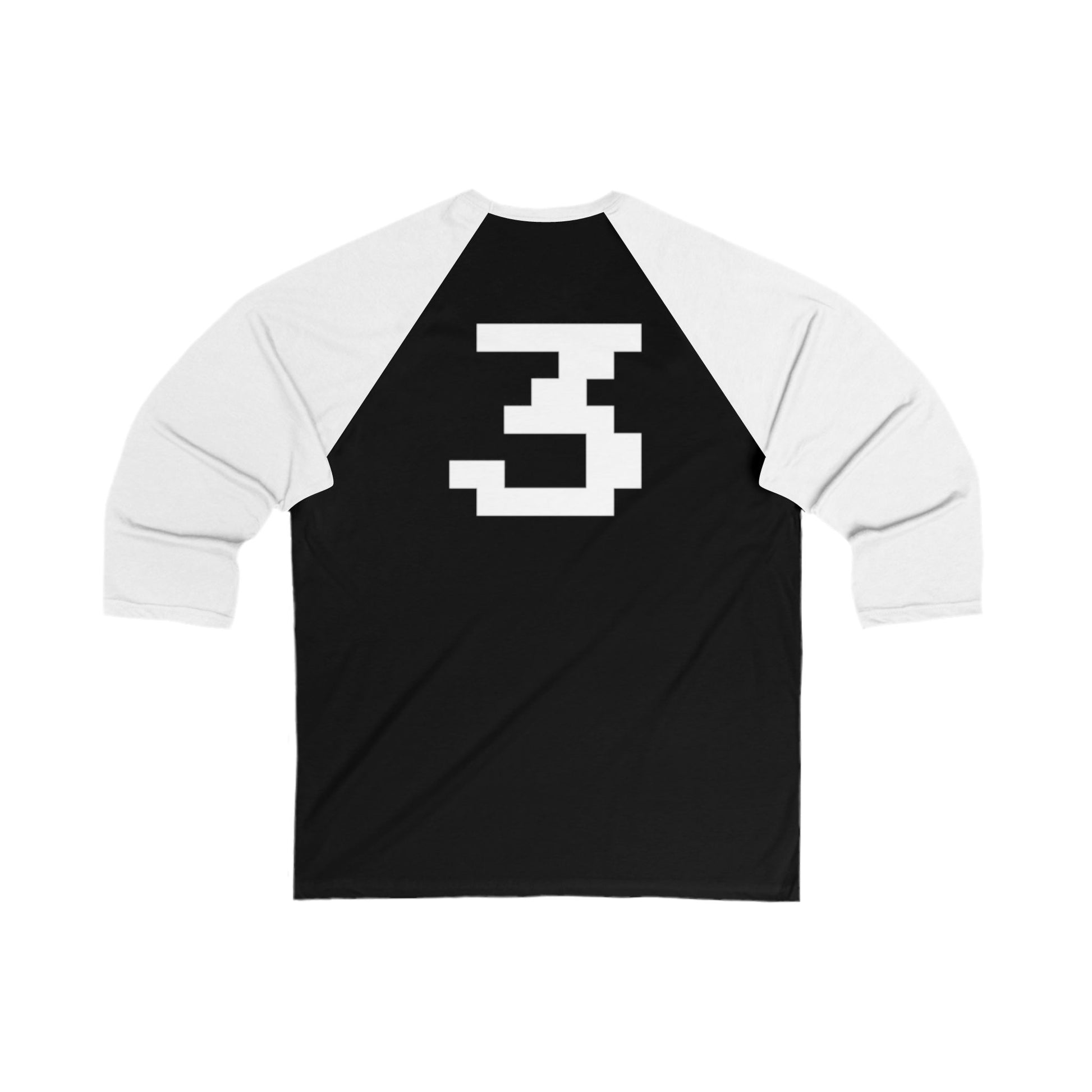 MCG* WHT/BLK Unisex  3\4 Sleeve Baseball Tee