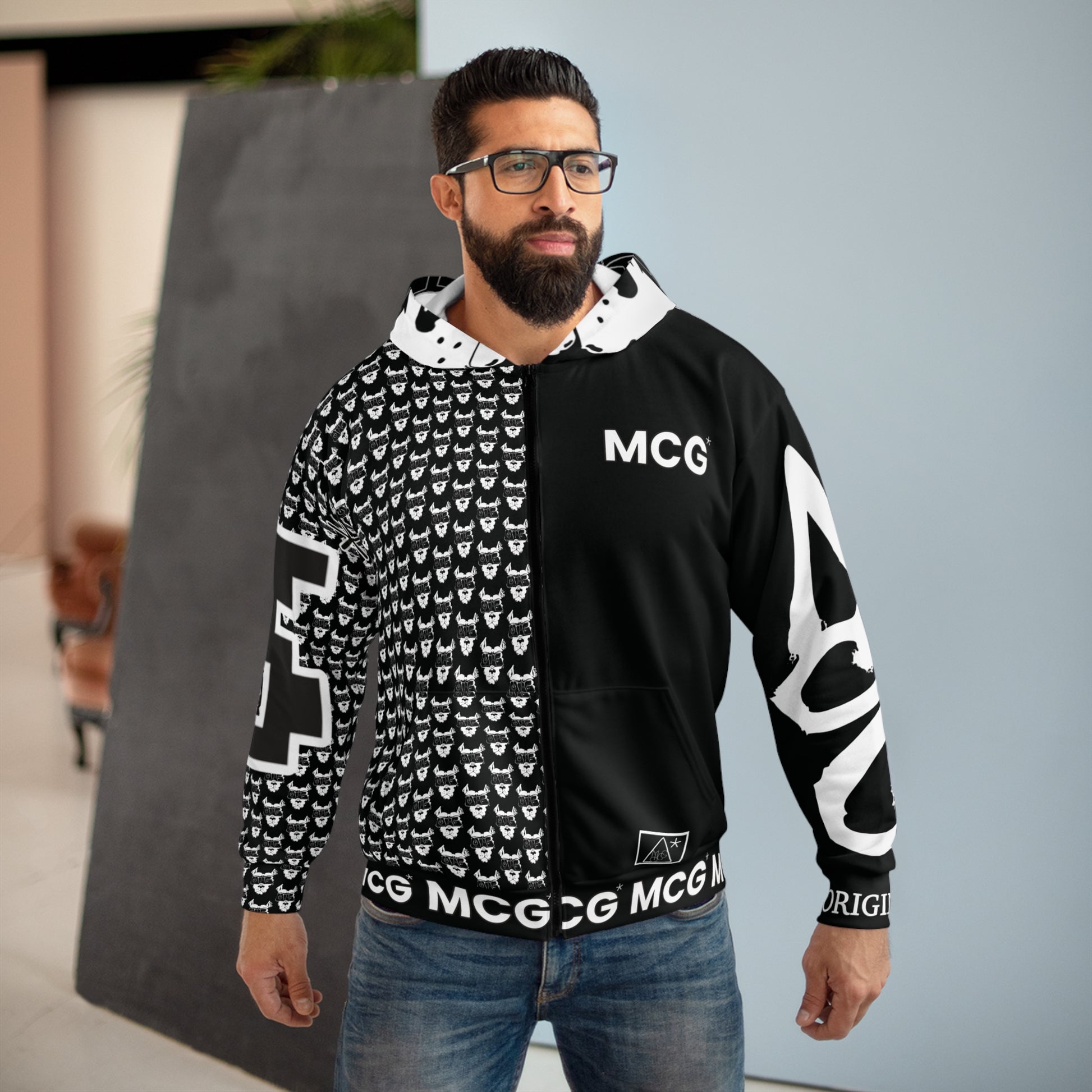 MCG* Print Unisex  Zip Hoodie