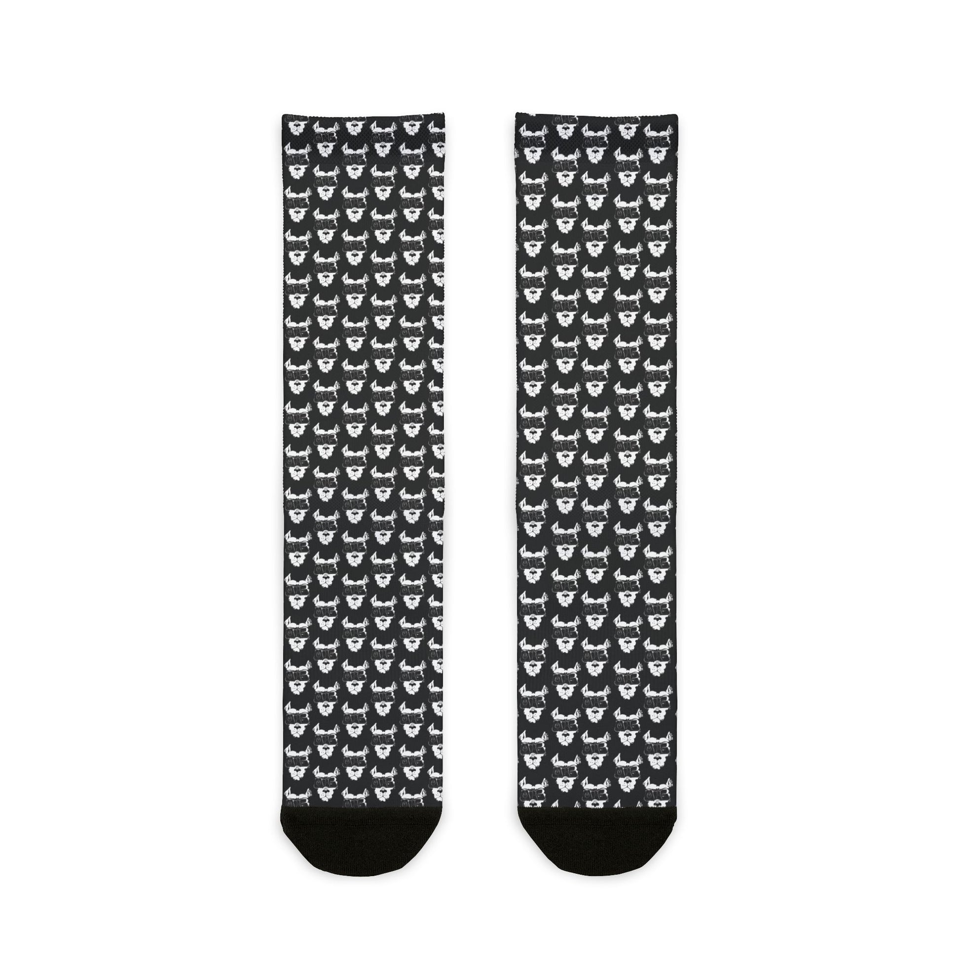 MCG* Blk Print Crew Socks