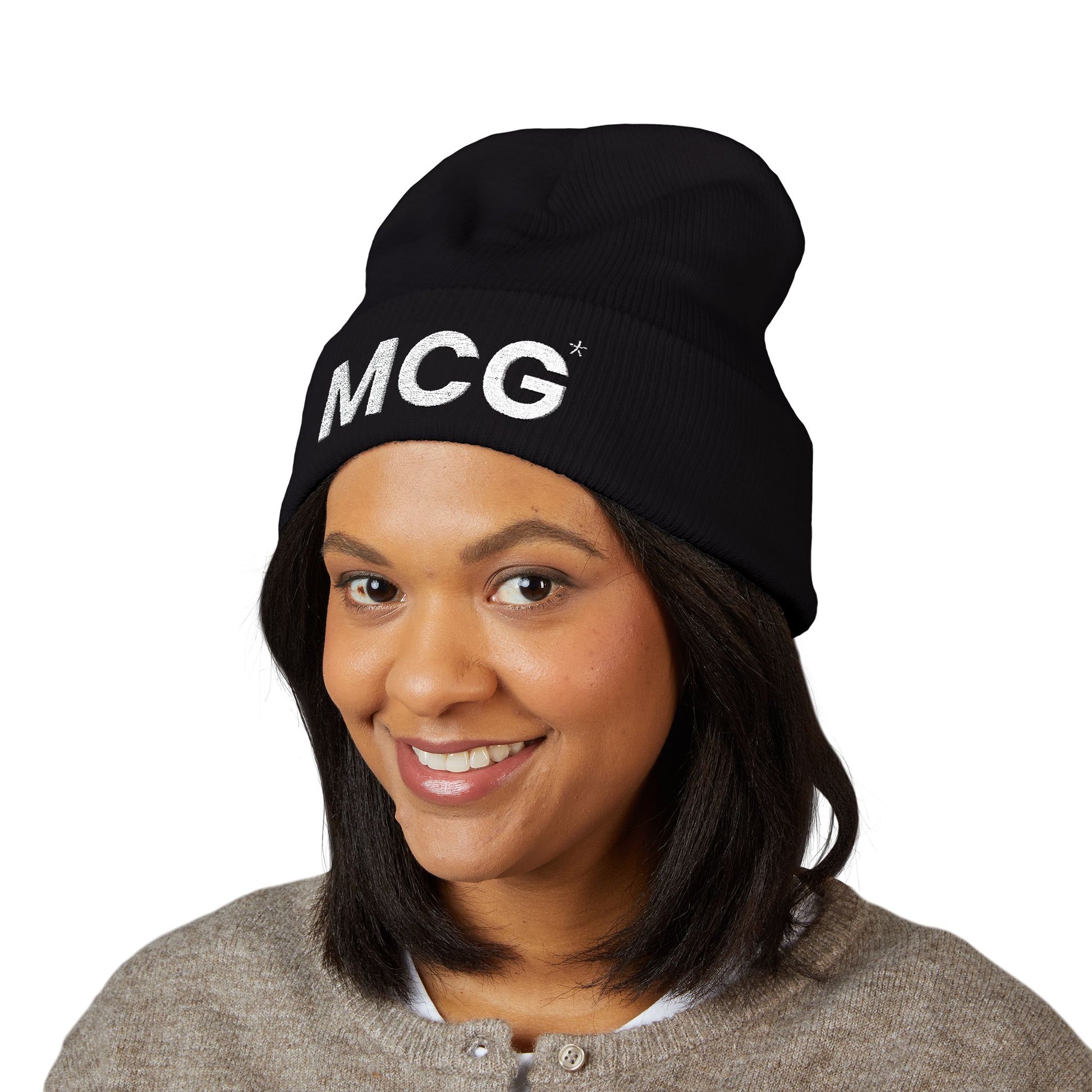 MCG* WHT/LOGO Classic Cuffed Beanie (Embroidery)