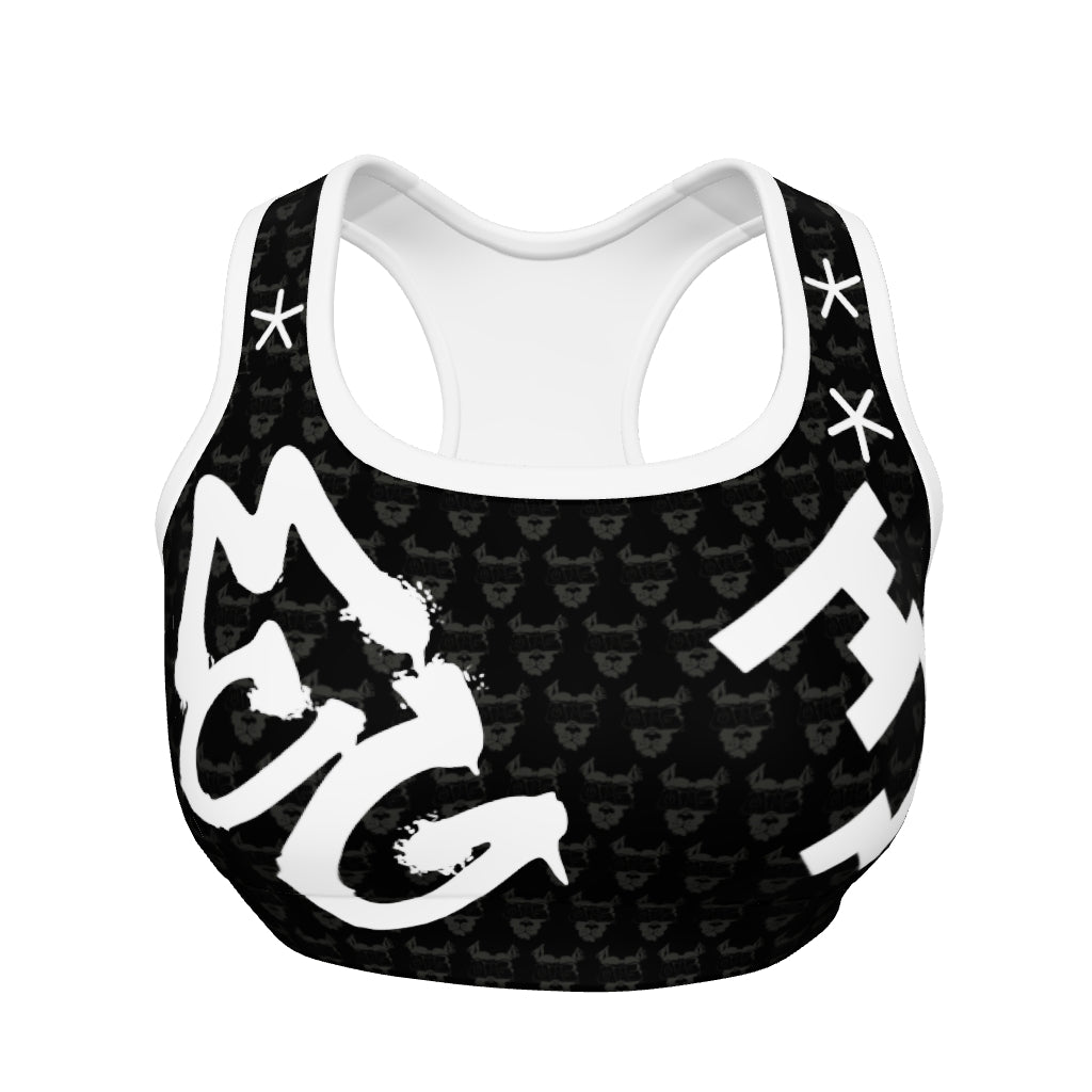 MCG* BLK Print Padded Sports Bra